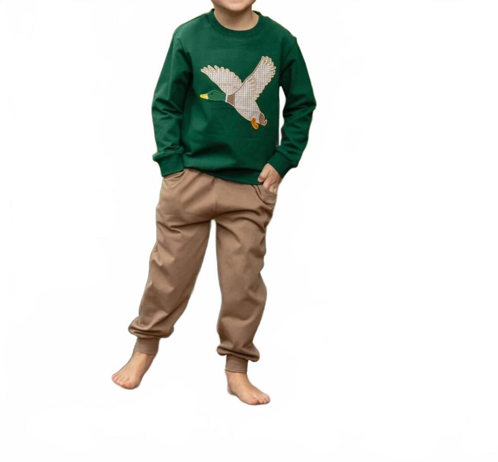 NEW TROTTER STREET KIDS terry pullover sweater in mallard